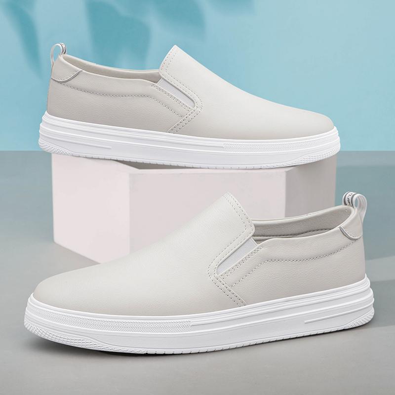 Genuine Leather Men Business Shoes Handmade Soft Loafers Anti-slip Rubber Moccasins Casual Shoes Leisure Walk Male Driving Shoes