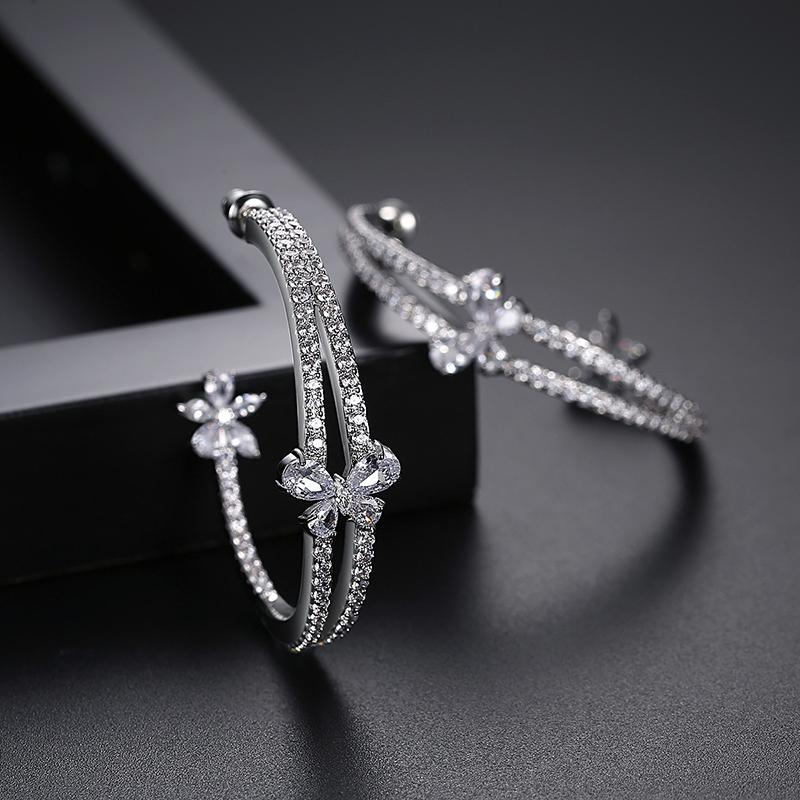 LUOTEEMI New Trendy Fashion Vintage Big Gold Plated Hoop Earrings Luxury Earring for Women
