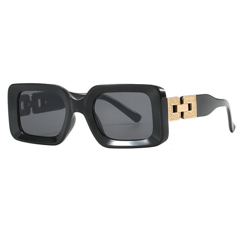 

Polarized Designer Square Sunglasses With Uv400 Protection For Urban Fashion Streetwear And Parties Black