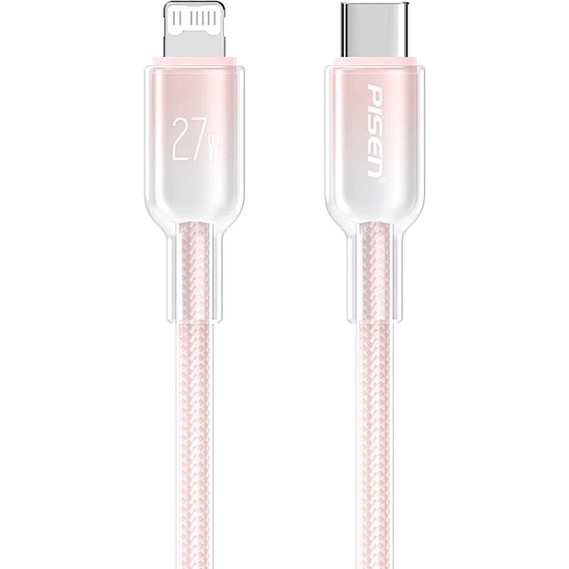 Кабель Pisen PD27W Ice Crystal Gradient Type-C на Lightning для быстрой зарядки 1.2m