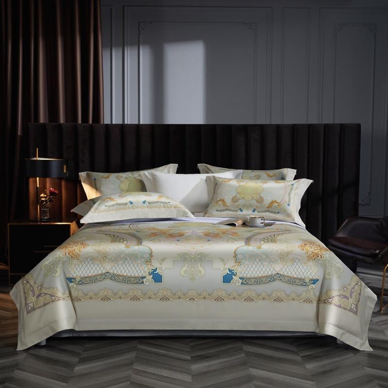 High 140 count long staple coton four piece set al coton digital printing four piece set Soft Nice Warm Durable