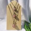 Empty Crystal Stone Holder Necklace Adjustable Natural Crystal Cage Necklace