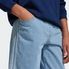 Adidas Originals X Minecraft Collaboration Striped Loose Denim Sports Shorts Men shorts Clear-Blue JZ9938