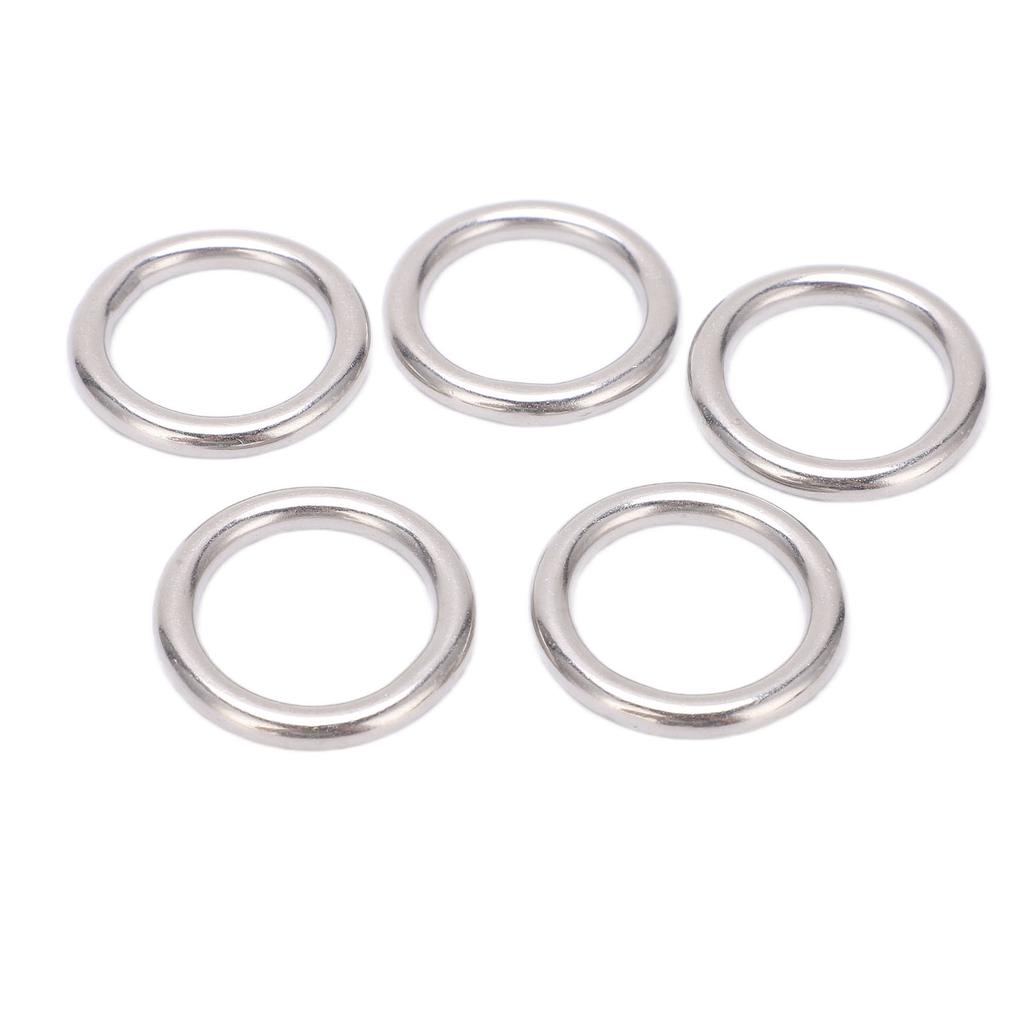 5pcs 304 Stainless Steel Round O  s Multi Purpose Seamless Welded Metal O   for Sailing Diving