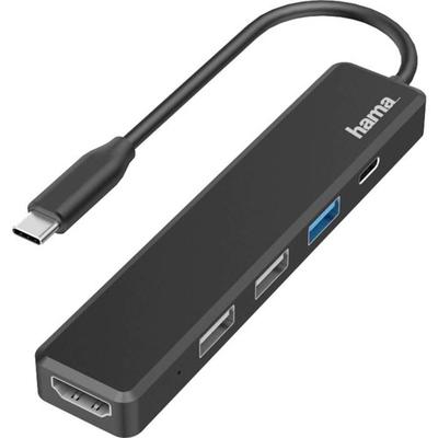 Hama USB-C® Docking Station 00200117 Suitable for Brands: Universal with Charging Function, U Power Supply
