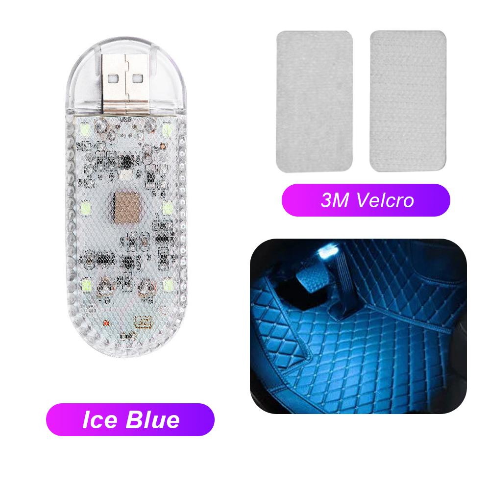 

USB Автомобильный Сенсорный Светильник Светодиодный Цветной Атмосферный Светильник Липучка Внутреннее Освещение