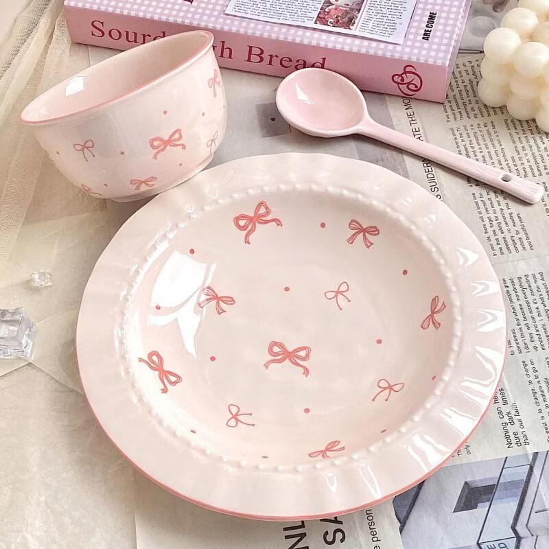 Bowknot Ins-Style Ceramic Dinnerware Set