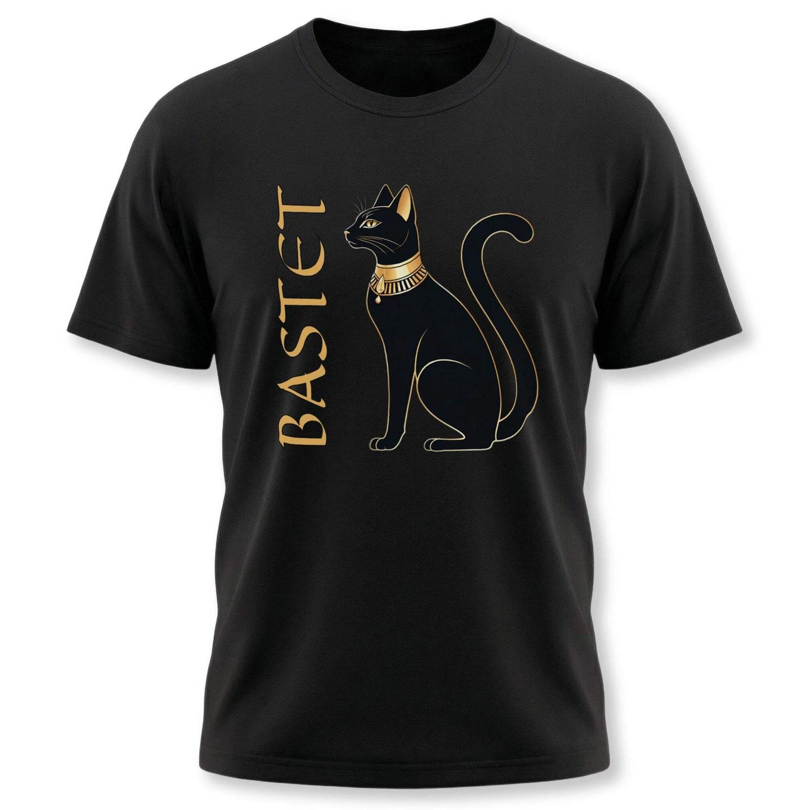 Bastet Cat T-Shirt | Egyptian Goddess Graphic and Text Unisex Tee Shirt XL