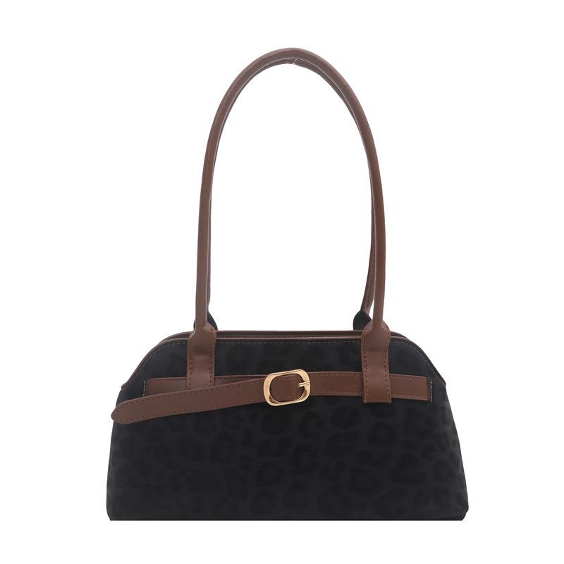 

Niche retro suede underarm bag matte bag handbag new large-capacity commuter versatile shoulder bag чёрный