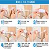 8 Block Door Door Safer Safeboard Baby Closure Baby Closer Closure Baby Cupboard Cupboard Baby Closer Block Child Safer for Cabinets Rifers Refrigera