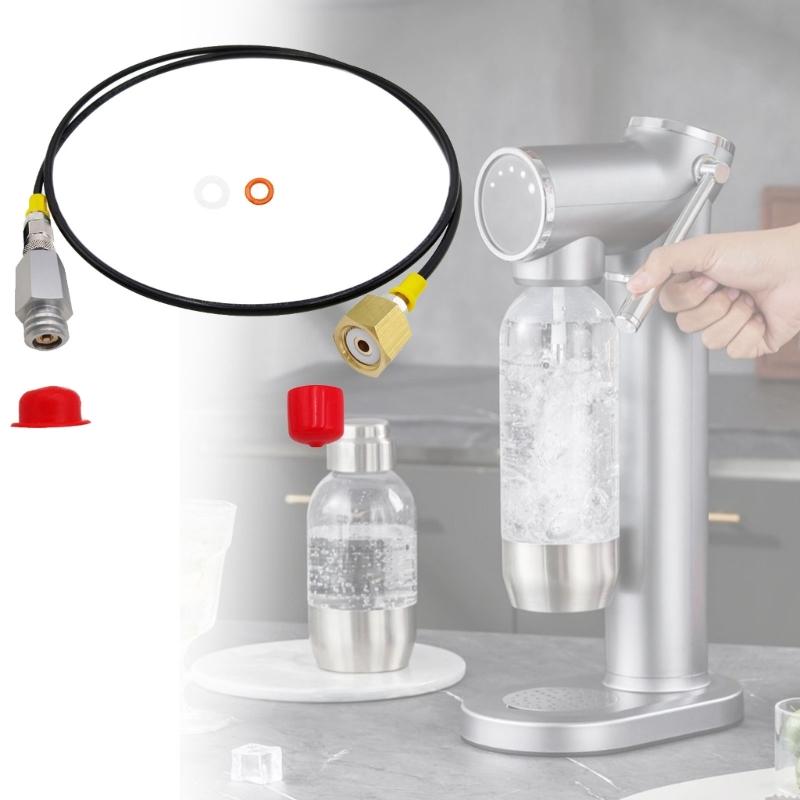 CO2 Cartridges Adapter CO2 Inflation Connector CO2 Bottle Refill Hose Bottle Refill Adapter for Kitchen or Outdoor