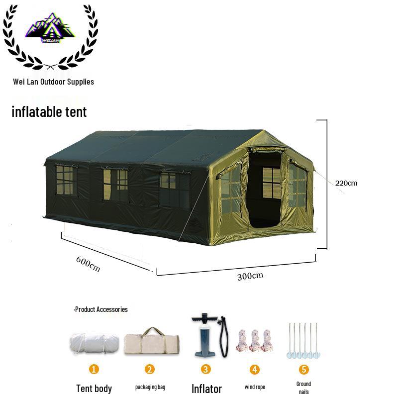 Inflatable One-Piece Tent: Windproof & Rainproof, Portable Oxford Cloth for Outdoor Camping