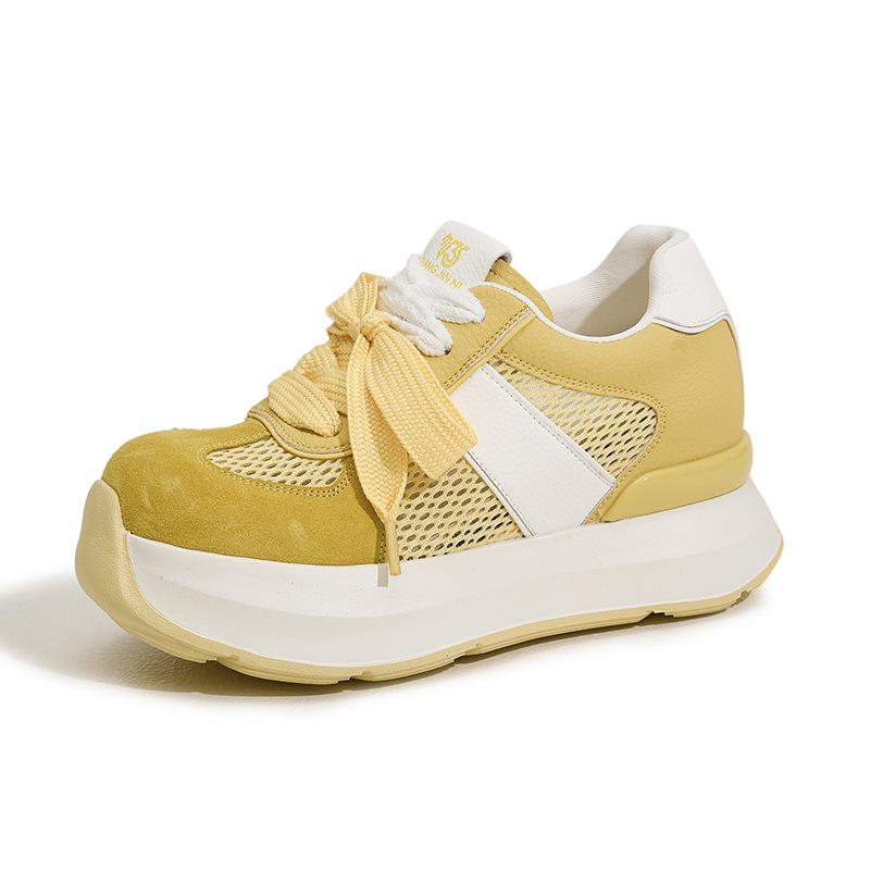 Mesh Forrest Gump shoes women's 2025 spring and summer new inner height increase German training shoes lightweight breathable sandals sports an