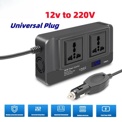 400W Car Power Inverter DC 12V To 110V 220V 4.8A USB Dual Car Adapter Converter Auto Charger Modified Sine Wave Universal Plug