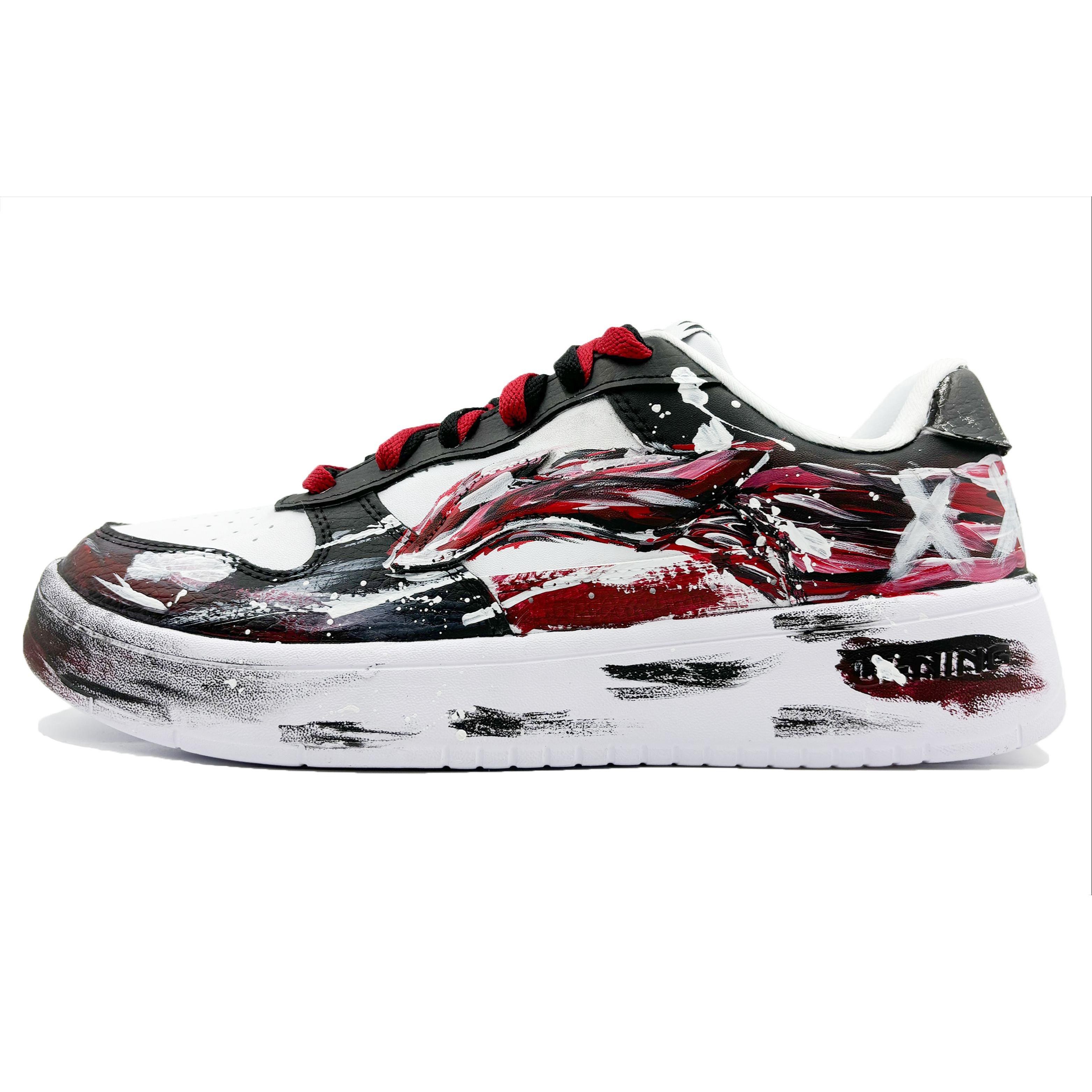 

Li Ning Скользящая лодка Нескользящие, Износостойкие, Дышащие Низкие Скейтбордические кроссовки Мужские Белый Красный Черный AGCS419-1(Команда631-) 40