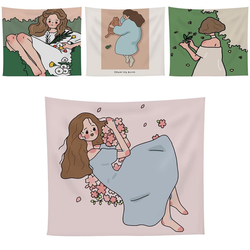 Beautiful Hippie Girl Tapestry For Your Living Room Decoration