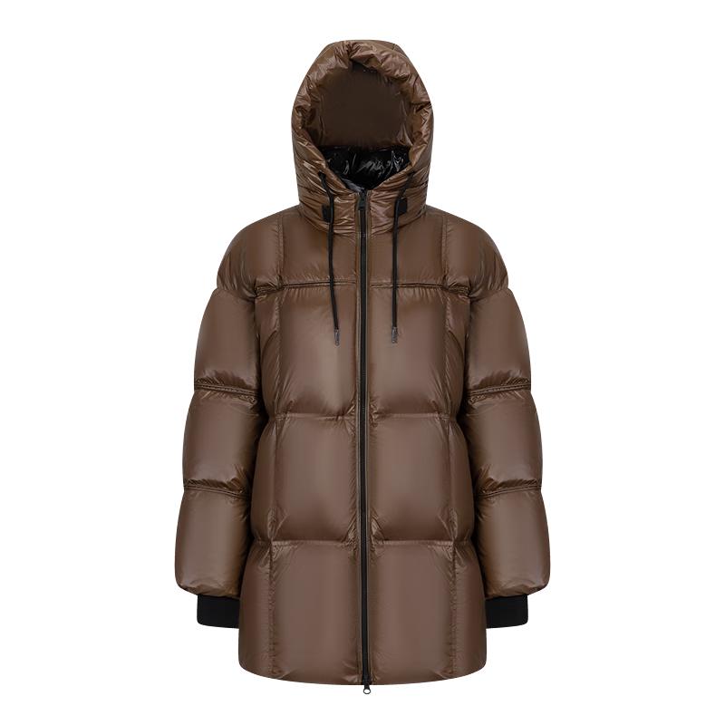 Ailaiyi Women's Hooded Down Jacket with Detachable U-Pillow