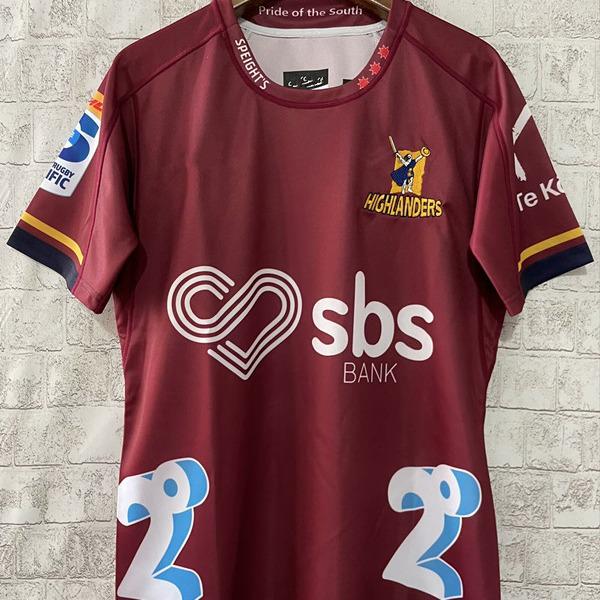 

Мужская регбийная майка Highlanders 2024 для дома и выезда - Спортивная футболка с коротким рукавом 2XL