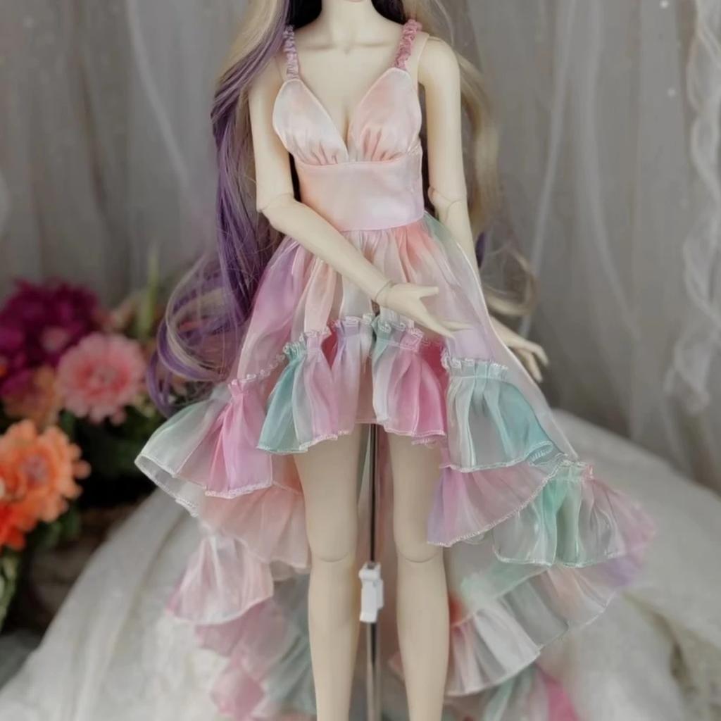 () 1/3 1/4 1/6 Doll's Clothes for 60/45/30cm Bjd Doll Diy Girl Toys Princess Skirt Dress Up Doll Accessories, No Doll