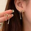1 Pair Twisted Bow Knot Stud Earrings, Elegant Simple Fashion Ear Jewelry, Daily Casual Party Accessories for Women