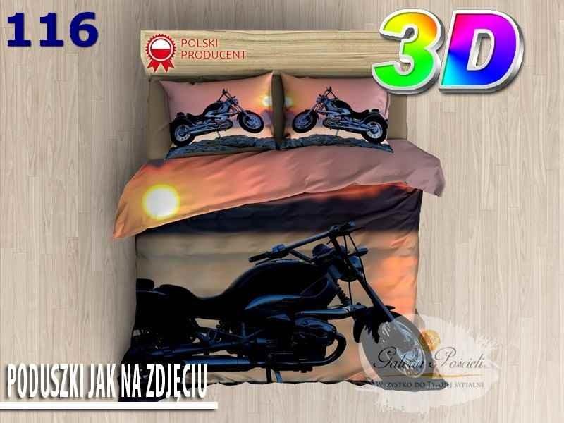 3D Baumwollsatin Bettwäsche 200x220cm MOTORRAD CHOPPER BEI SONNENUNTERGANG