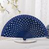 Flamenco Spanish Hand Fan Vintage Dots Pattern 23cm Elegant Wood Folding Fan for Dancing Performances Party Decoration