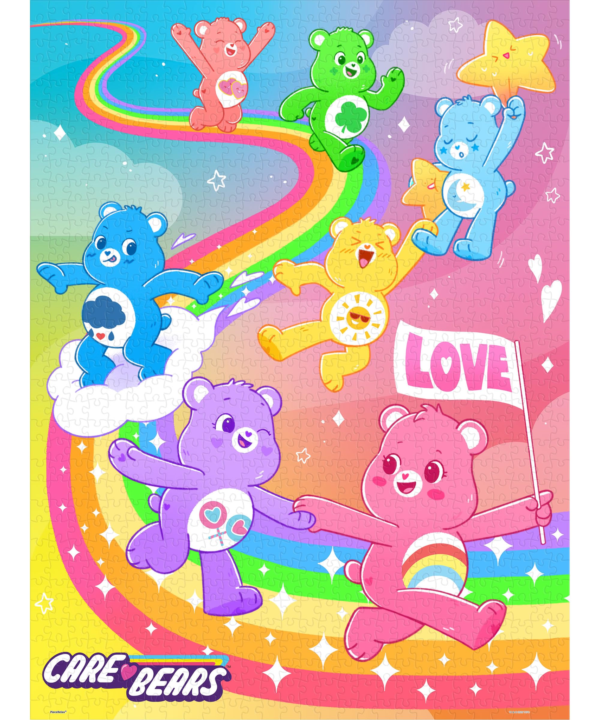 

PieceRelax Пластиковая пазл-картина Радужная дорога для Без Сломанных Элементов 1000 деталей Мишки-Тедди Счастье (48x64см) Взрослые, Сложные, Части,