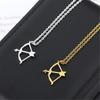 Fashionable Archery Pendant Necklace Handmade Bow and Arrows Neckchain Gothic Clavicle Chain for Women Girls Choker
