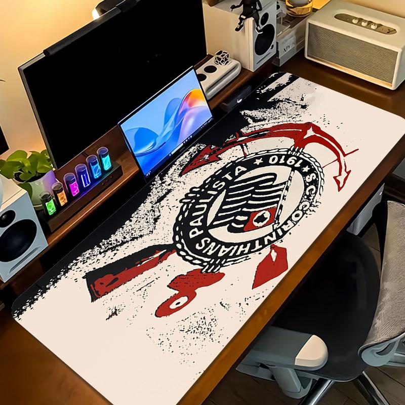 Sport Club Corinthians Paulista Mouse Pad, Large Gaming Desk Mat, Non-slip XXL Mousepad for Laptop & Tablet, Mini PC Playmat with Stitched Edges