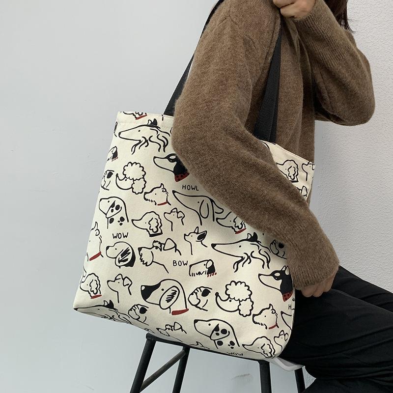 Canvas Bag Women Outing Travel Large Capacity Handbag Bags