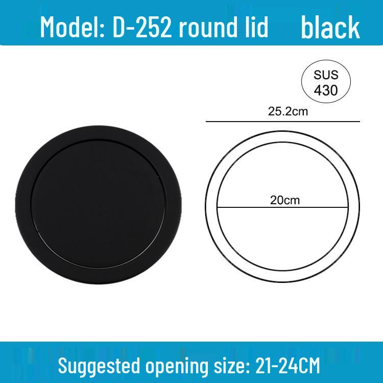 Runder versenkbarer Mülleimer mit Schwingdeckel für die Arbeitsplatte