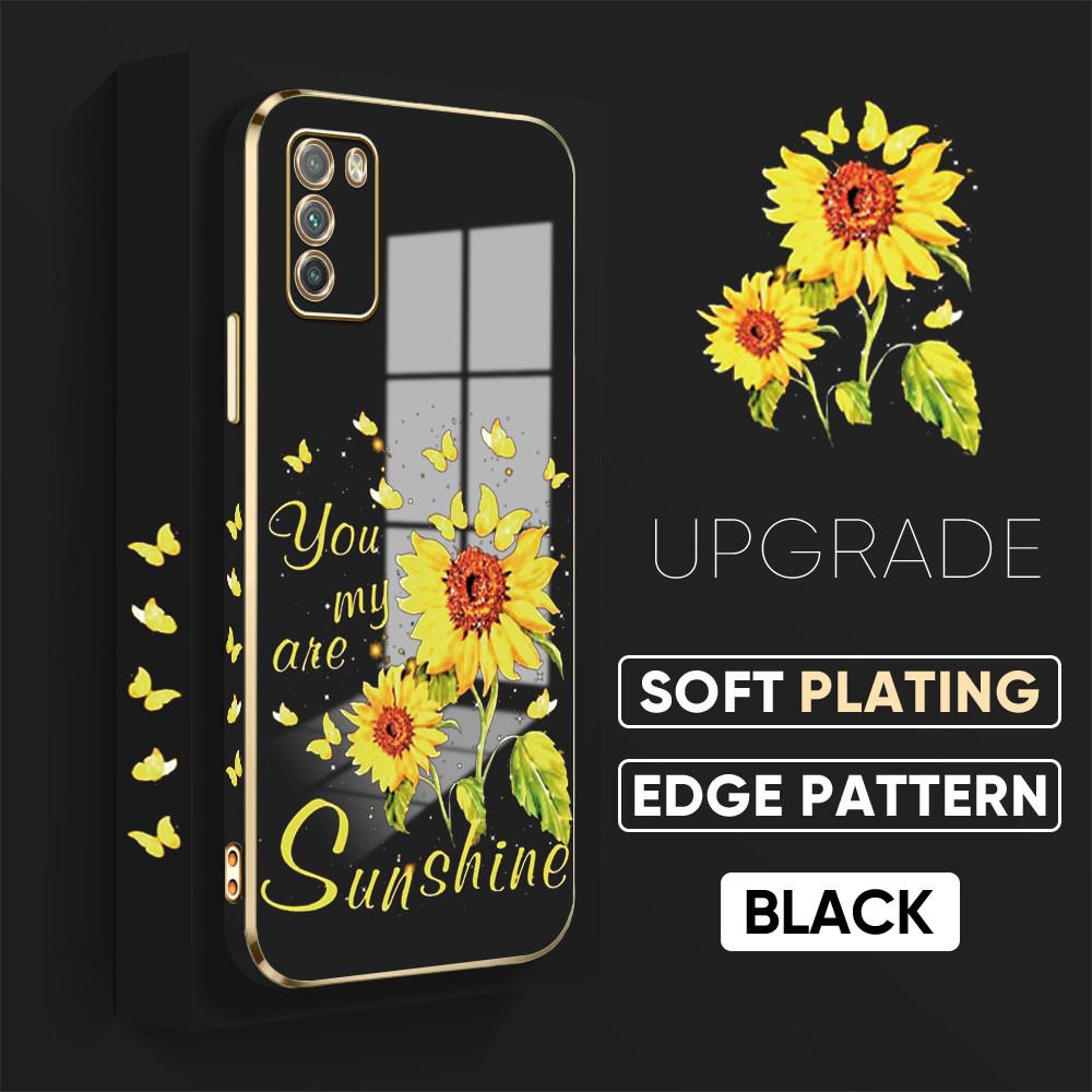 Colorful Printing Patterns Square Edge Pattern Casing Plated Phone Shell Luxury Plating Soft Phone Case for Huawei Honor Xiaomi Redmi