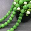 Přírodní kámen Drahokam Tráva Zelený Chalcedon Sypké korálky Šperky Kulaté korálky