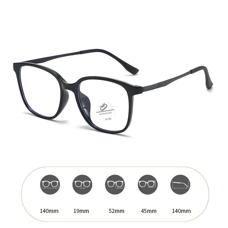 Ultralight Tr90 Glasses For Women Without Makeup Anti-blue Light Frame Men Flat Light Mirror 9506