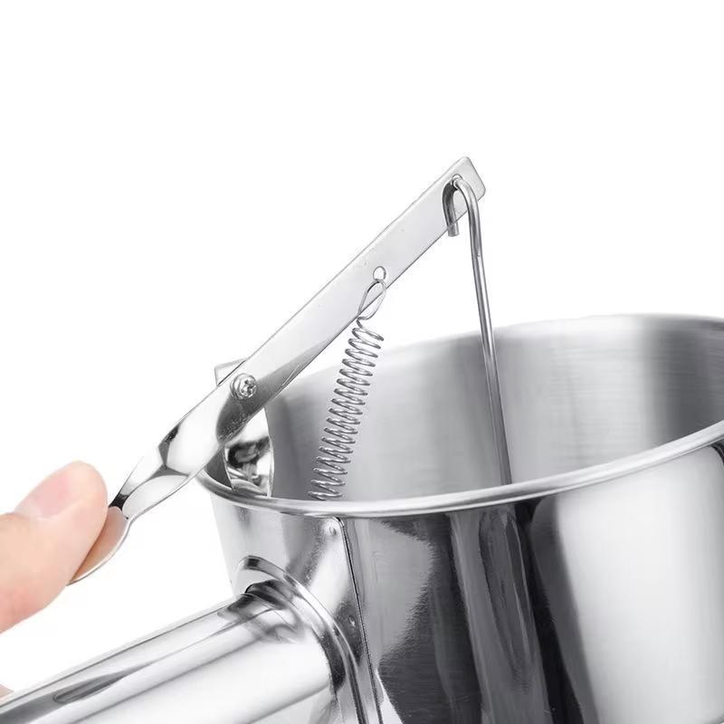 600ML 1200ML Oil Bucket With Holder Stainless Steel Funnel Dispenser Cupcake Pancake Batter Octopus Ball Kitchen Baking Tools