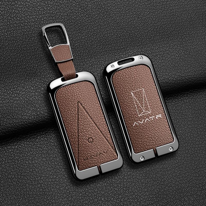 Avatr 06 11/12/07 Max Key Case Zinc Alloy Leather Car Key Cover Case Scratch And Shockproof Car Key Fob Case