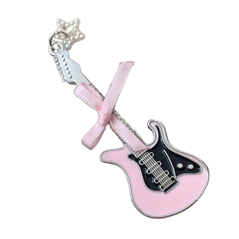 Small Star Hair Clip for Girls Retro Guitar Hairpins Accessory with Punk Clips