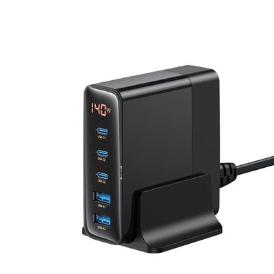 140W GaN Charger Desktop Laptop Fast Charger 5 In 1 PPS PD QC Quick Charge for IPhone 16 15 14 13 Pro Max Phone Charger Xiaomi Samsung