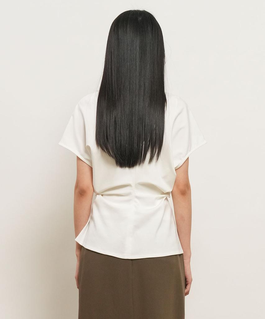 GENERALIDEA Back Point Draped T-Shirt [Off White] / Gf2Lts524
