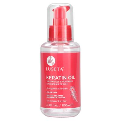 Keratin Oil, Weightless Smoothing Hair Repair Serum, 3.38 Fl Oz (100 Ml)