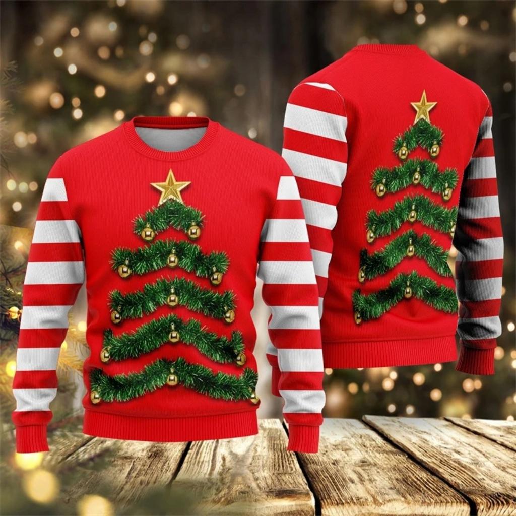 Fashion Men Women's T-shirt Christmas Funny Print O-Neck Pullover Top Casual Sweatshirt Kids Tees Top Clothing