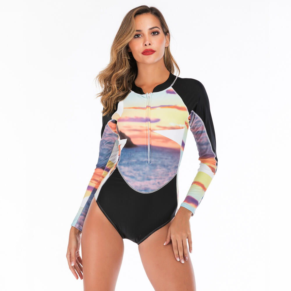 Surfer Clothing One-piece Long-sleeved Sunscreen Women's Swimsuit Wetsuit Fashion Swimsuit