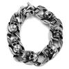 Gothic Biker Skull Bracelet Stainless Steel Titanium Jewelry Punk Skull Motorcycle Biker Mens Boys Bracelet