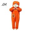 Cartoon Creature Costume Big Mouth Onesie Pajamas, Halloween Pumpkin Fleece Loose Fit Pajamas Hooded Unisex One Piece Sleepwear Loungewear