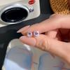 S925 sterling silver stud earrings women's niche natural crystal stone earrings personalized high-end design jewelry