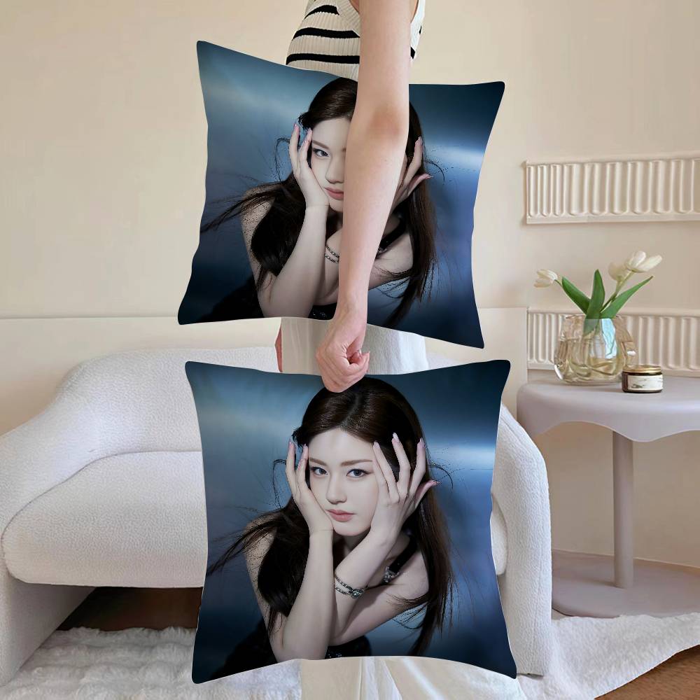 R-Rosy Zhao Pillow Case Anti-dustmite Pillowcase Invisible zipper silky Sofa cushion cover