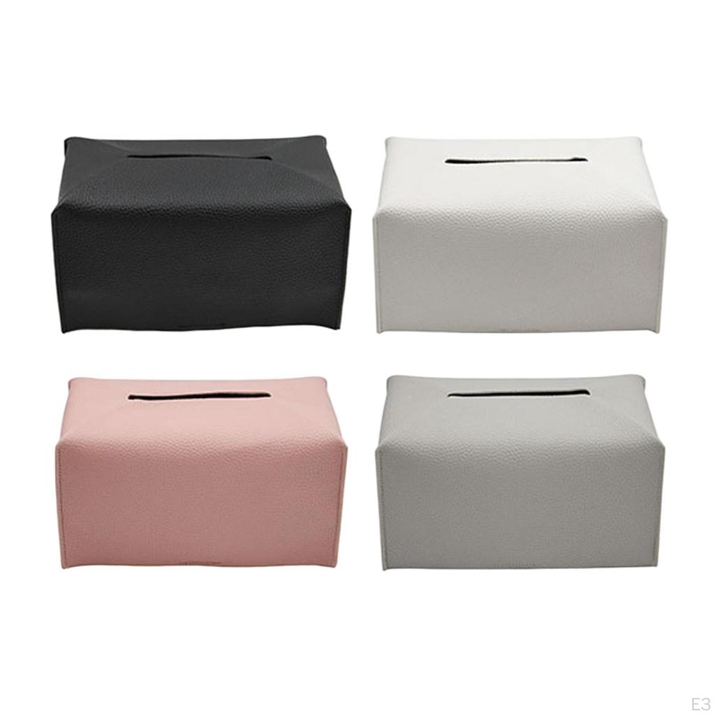 Elegant Faux Leather Tissue Holder for Home and Office