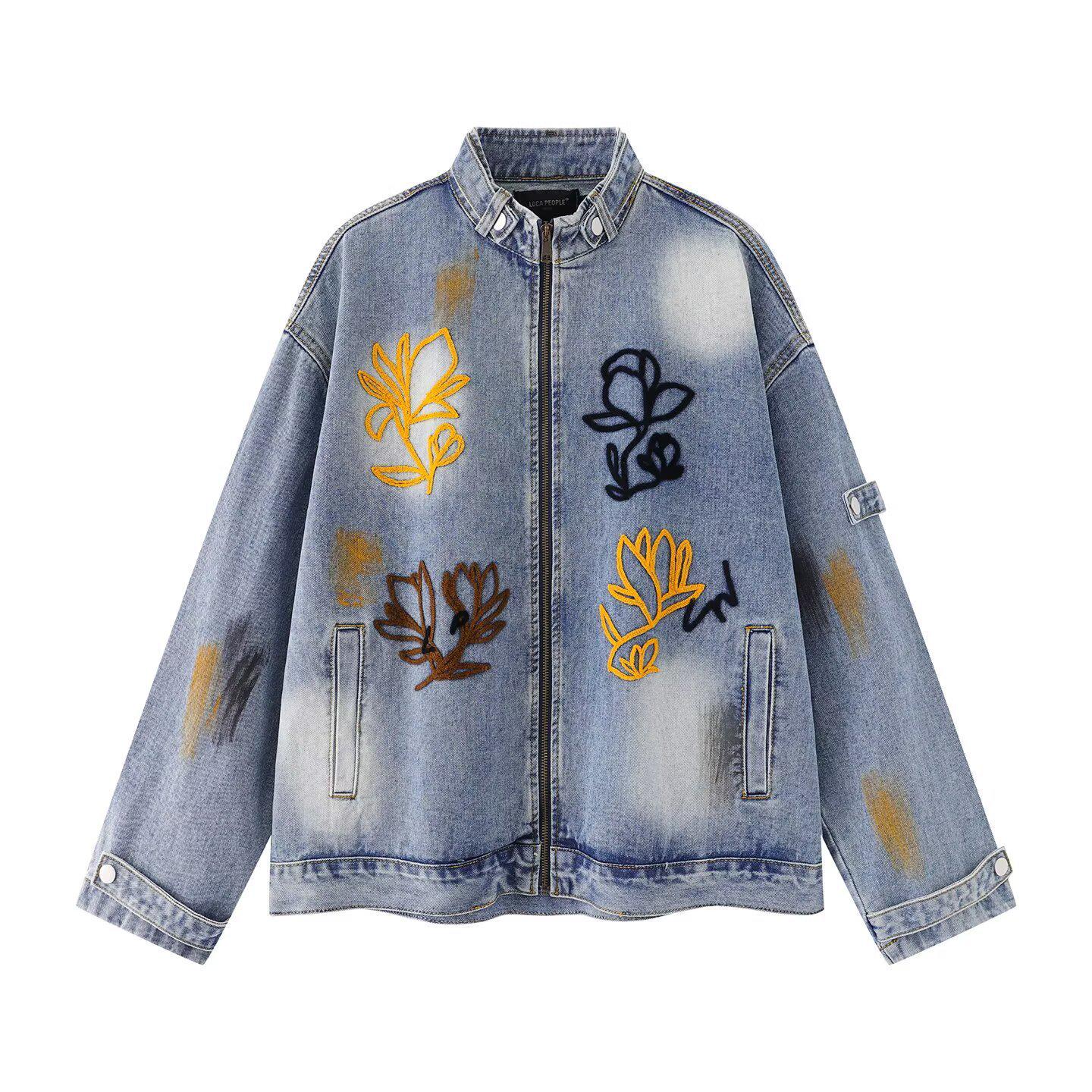 

Unisex Embroidered Denim Jacket: 2025 Spring/Autumn Petite Design L