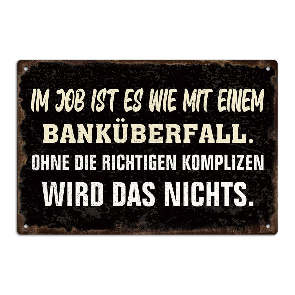 

Putuo Decor 1pc German Vintage Metal Tin SignWall Art Decor for Home Farmhouse Office Studio7.9x11.8Inches Gifts for Friends 20x30cm（7.8x11.8inch）