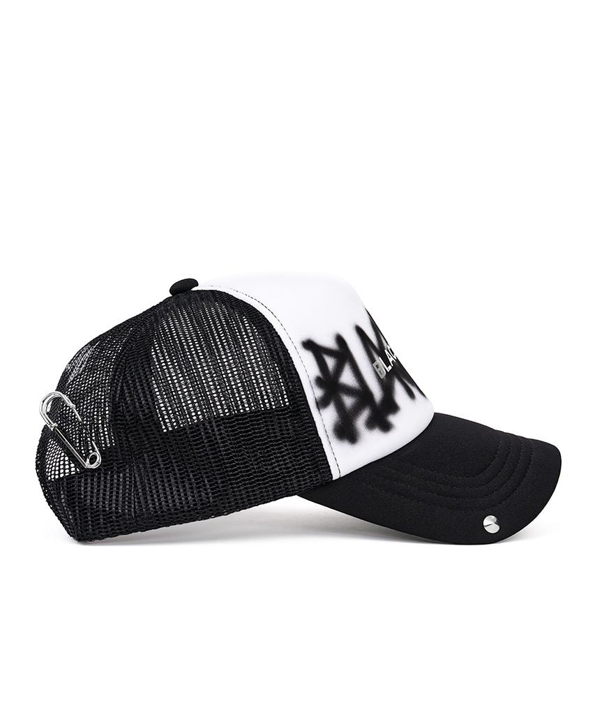BLACKBLOND Vividi Graffiti Metal Logo Trucker Mesh Cap (Black)